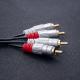 Kabel Qoltec RCA (Cinch) x2 - RCA (Cinch) x2 2m czarny (1_789338) 2