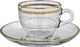 Combi dla Witeks Zestaw 2 filiżanek do espresso 60 ml + spodki Dolce Vita Gold 1