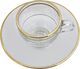 Combi dla Witeks Zestaw 2 filiżanek do espresso 60 ml + spodki Dolce Vita Gold 1