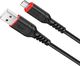 Kabel USB Hoco USB-A - microUSB 1 m Czarno-czerwony (6931474744890) 1