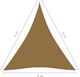 vidaXL Żagiel przeciwsłoneczny, 160 g/m, kolor taupe, 3x4x4 m, HDPE 5