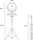 Lampa pierścieniowa Remax LED RING Stream podłogowa na 3 urządzenia CK-01 biała 2