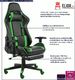 Fotel Elior Epic Gamer zielony 1