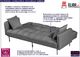 Elior Sofa pikowana rozkładana Barton - popiel 1