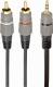 Kabel Gembird Jack 3.5mm - RCA (Cinch) x2 2.5m szary (CCA-352-2.5M) 1