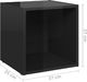 vidaXL Szafki pod TV, 4 szt., wysoki połysk, czarne, 37x35x37 cm 7