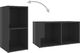 vidaXL Szafki TV, 2 szt., szare, wysoki połysk, 72x35x36,5 cm, płyta 8