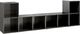vidaXL Szafki TV, 4 szt., szare, wysoki połysk, 72x35x36,5 cm, płyta 1