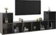 vidaXL Szafki TV, 4 szt., szare, wysoki połysk, 72x35x36,5 cm, płyta 2