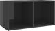 vidaXL Szafki TV, 4 szt., szare, wysoki połysk, 72x35x36,5 cm, płyta 3