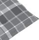 vidaXL Poduszki na krzesła ogrodowe, 6 szt., szara krata, 120x50x4 cm 5