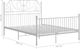 vidaXL Rama łóżka, biała, metal i sklejka, 140 x 200 cm 6