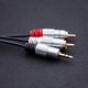 Kabel Qoltec Jack 3.5mm - RCA (Cinch) x2 2m czarny (1_789341) 1