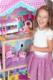 Ricokids Drewniany domek dla lalek duży 3-piętrowy z windą i lampką LED 11