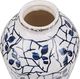 Shumee Wazon na kwiaty 20 cm biały z niebieskim MALLIA 2