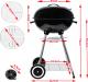 Maltec GM6000 Grill ogrodowy węglowy 41 cm x 41 cm 5