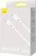Kabel USB Baseus USB-C - USB-C 2 m Biały (BSU2861WHT) 4