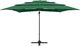 vidaXL 4-poziomowy parasol na aluminiowym słupku, zielony, 250x250 cm 3