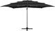 vidaXL 4-poziomowy parasol na aluminiowym słupku, czarny, 250x250 cm 4
