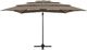 vidaXL 4-poziomowy parasol na aluminiowym słupku, taupe, 250x250 cm 7