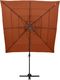 vidaXL 4-poziomowy parasol na aluminiowym słupku, terakota, 250x250 cm 3