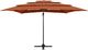 vidaXL 4-poziomowy parasol na aluminiowym słupku, terakota, 250x250 cm 4