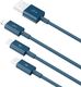 Kabel USB Baseus USB-A - miniUSB + microUSB + Lightning + USB-C 1.5 m Niebieski (CAMLTYS-03) 4