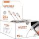 Kabel USB Somostel USB-A - 1 m Biały (28257) 2