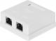 NetRack gniazdo kompletne natynkowe 2 x RJ45 8p8c FTP kat. 6 LSA (106-13) 1