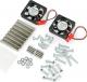 Gravlaser Obudowa z dwoma wentylatorami 2x Raspberry Pi 2B/3B/3B+/4B (GRL-16066) 6