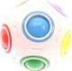 Hipo Magiczna kula kolorowa - łamigłówka 7cm p12 9