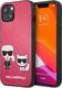 Karl Lagerfeld Etui Karl Lagerfeld KLHCP13SPCUSKCP Apple iPhone 13 mini fuksja/fushia hardcase Ikonik Karl & Choupette 1