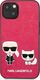 Karl Lagerfeld Etui Karl Lagerfeld KLHCP13SPCUSKCP Apple iPhone 13 mini fuksja/fushia hardcase Ikonik Karl & Choupette 3