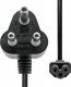 Kabel zasilający ProXtend ProXtend Power Cord India Angled to C5 2M Black 1