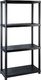 vidaXL Regał 4-poziomowy, czarny, 244x30,5x130 cm, plastikowy 4