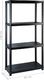 vidaXL Regał 4-poziomowy, czarny, 244x30,5x130 cm, plastikowy 7