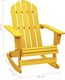 vidaXL Ogrodowy fotel bujany Adirondack, lite drewno jodłowe, żółte 5