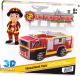 Moneks Straż pożarna model do złożenia 3D napęd pull back 8