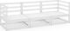 vidaXL 3-osobowa sofa ogrodowa, biała, lite drewno sosnowe 1