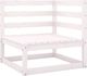 vidaXL 3-osobowa sofa ogrodowa, biała, lite drewno sosnowe 2