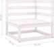 vidaXL 3-osobowa sofa ogrodowa, biała, lite drewno sosnowe 6