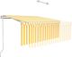vidaXL Automatycznie zwijana markiza z zasłoną, 3x2,5 m, żółto-biała 5