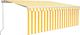 vidaXL Ręcznie zwijana markiza z zasłoną, 4x3 m, żółto-biała 2