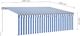 vidaXL Ręcznie zwijana markiza z zasłoną, 4x3 m, niebiesko-biała 7