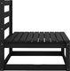 vidaXL Ogrodowa sofa środkowa, lite drewno sosnowe, czarne 2