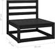 vidaXL Ogrodowa sofa środkowa, lite drewno sosnowe, czarne 4