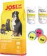JosiDog Economy 15kg + Dolina Noteci 2x150g + piłka 1