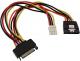 InLine SATA 15-pin x2 - 4-pin Floppy, 0.15m, Wielokolorowy (29691) 1