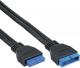 InLine USB 19 pin - USB 19 pin, 0.35m, Czarny (33448I) 1
