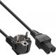 Kabel zasilający InLine Typ F kątowy - C15, 1.8m czarny (16810) 1